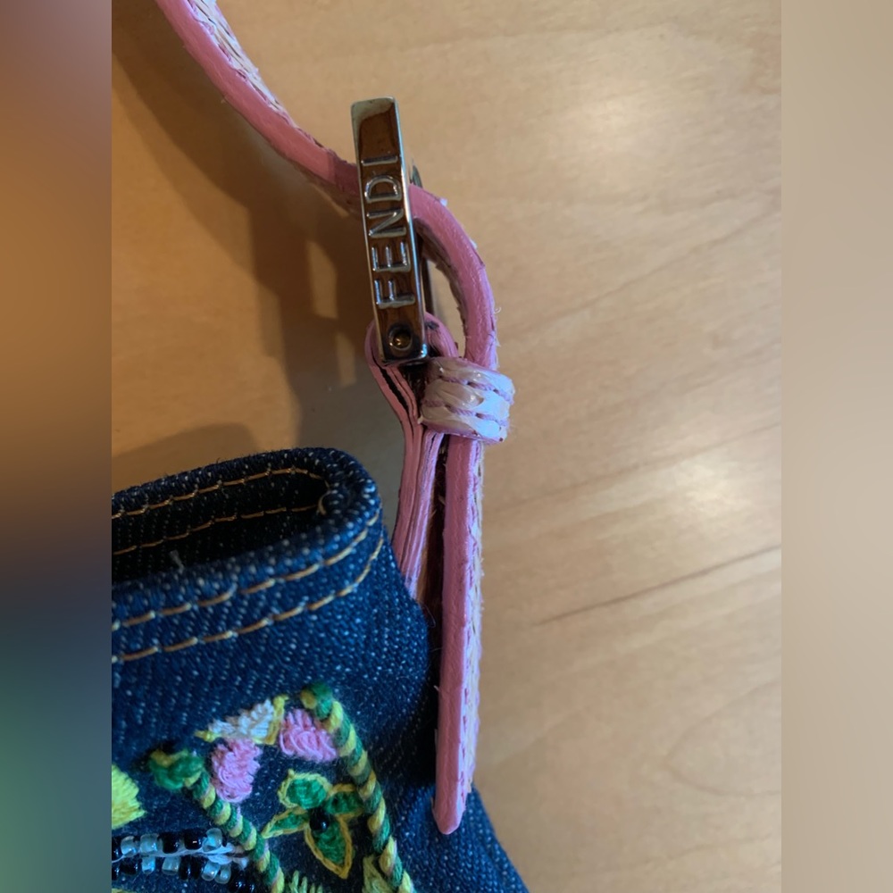 Fendi Denim Beaded Crossbody - Picture 4 of 13